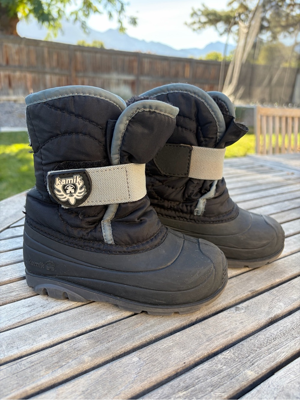 Kamik Kids Black Waterproof Snow Boots Size 9
